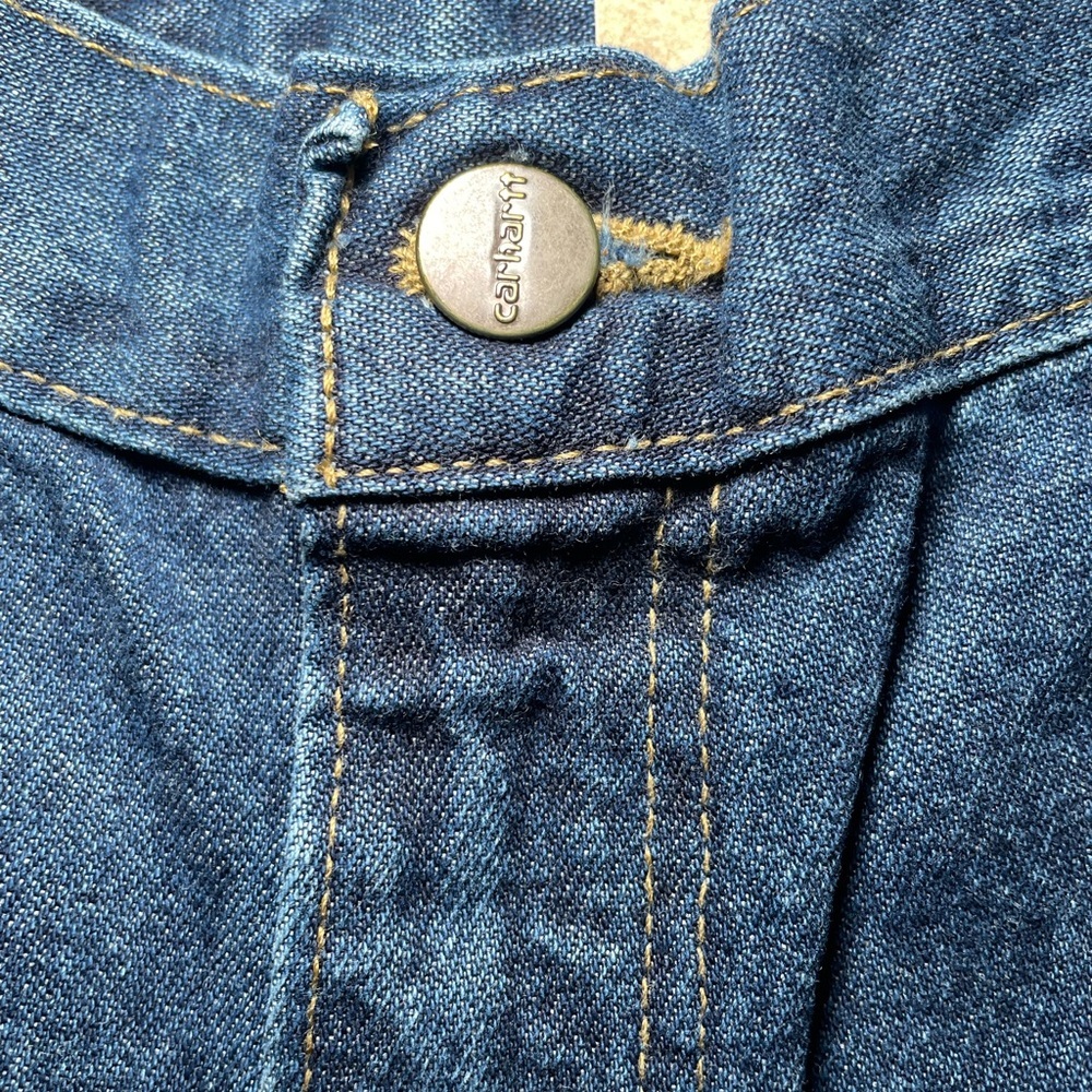 NWT Carhartt Men's Loose Original Fit Work Dungaree Jeans Size 34x32 Blue - Picture 9 of 10